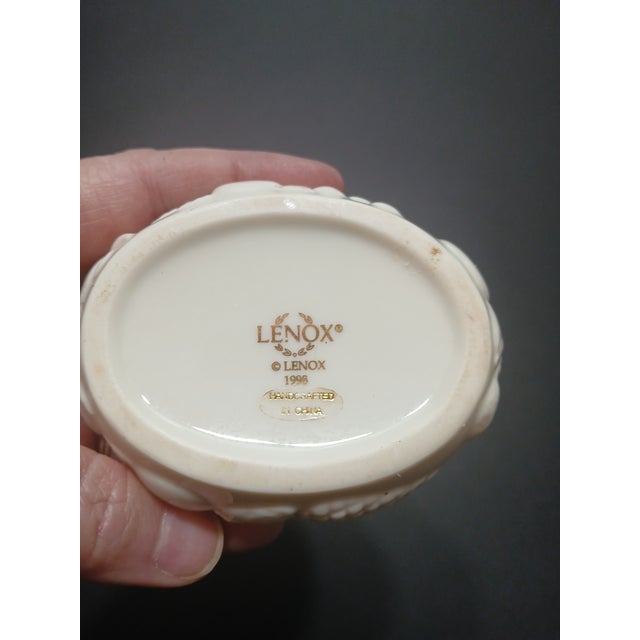 Lenox Trinket Dish Gold Detailing Fruit Motif 1998 For Sale - Image 6 of 7