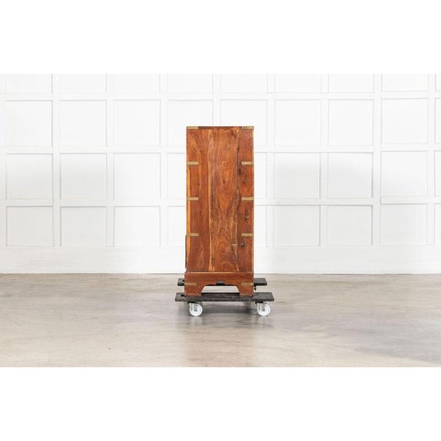 English Walnut Campaign Chest Drawers, 1880 For Sale - Image 6 of 13