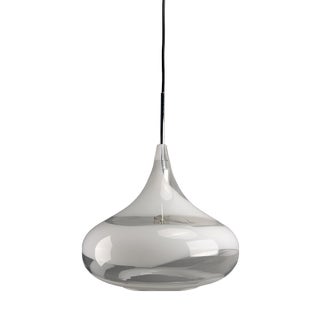 Space Age Pendant Light with Mouth-Blown Glass from Doria Leuchten, 1970s For Sale