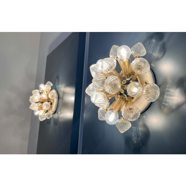 Glass Vintage Sputnik Wall Sconces, 1990s, Set of 2 For Sale - Image 7 of 11