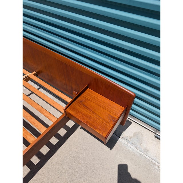 1960s Danish Modern Full Size Teak Bed Frame by Melvin Mikkelsen Møbler, C1960s For Sale - Image 5 of 13