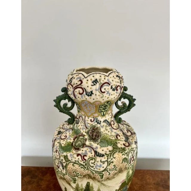 1900 - 1909 Large Satsuma Vase, 1900s For Sale - Image 5 of 9