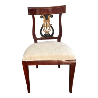1990s Kindel Furniture Mahogany Dining Side Chair With Lyre Back For Sale