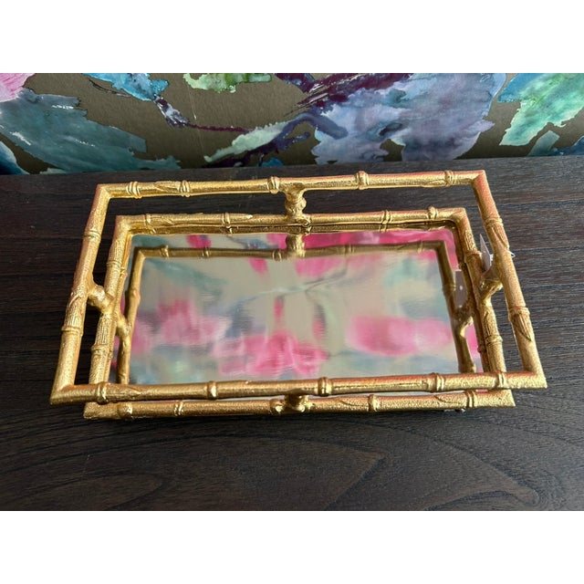 Aluminum design with a gold finish. This rectangle napkin tray features a bamboo-inspired design. Sleek and durable,...