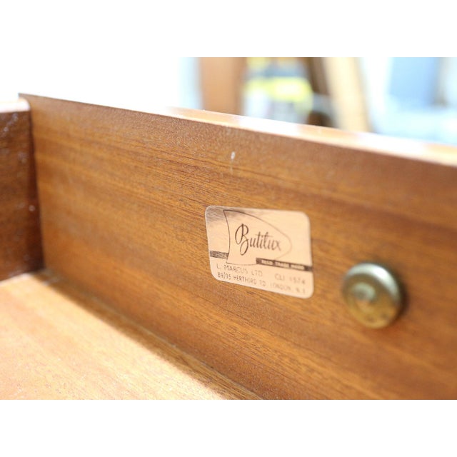 1960s Mid Century Modern Vintage Teak Vanity Desk by Butilux For Sale - Image 4 of 15