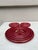 Mid-Century Modern Set of Red Majolica Trivet & Wine Coasters Vallauris, Circa 1950 For Sale - Image 3 of 5