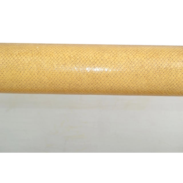 Taupe Attributed Karl Springer Rectangular Wall Mirror Snakeskin Mid-Century Modern 70 For Sale - Image 8 of 13