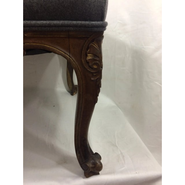 French Regency Style Walnut Armchair For Sale - Image 6 of 7
