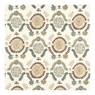 Sanderson Annabel`s Suzani Fabric in Mineral/Gritstone For Sale