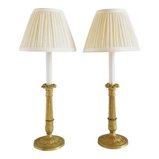 Vintage Scully & Scully "Old Paris" Candlestick Buffet Lamps-A Pair For Sale
