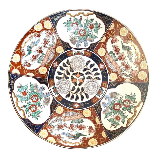 Eatly 20th Century Large Japanese Imari Ceramic Platter For Sale