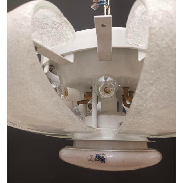 Italian Vintage Murano Graniglia Glass Flush Mount by Aureliano Toso, Italy, 1960's For Sale - Image 3 of 7