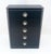 Black Lacquer & Silver 5 Drawers Art Deco Tall Chest Dresser MINT For Sale - Image 15 of 18