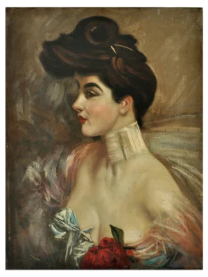 After G. Boldini, Portrait of a Woman, 2002, Oil on Canvas, Framed