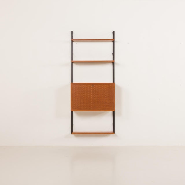 Wood Vintage Wall Unit with Hidden Desk by Poul Cadovius for Cado, 1960s For Sale - Image 7 of 18