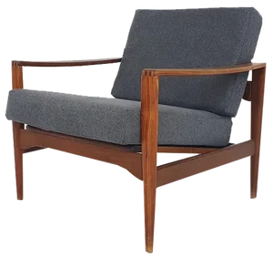 Teak Lounge Chair attributed to Illum Wikkelso Model Ek for Niels Eilersen, Denmark, 1960s