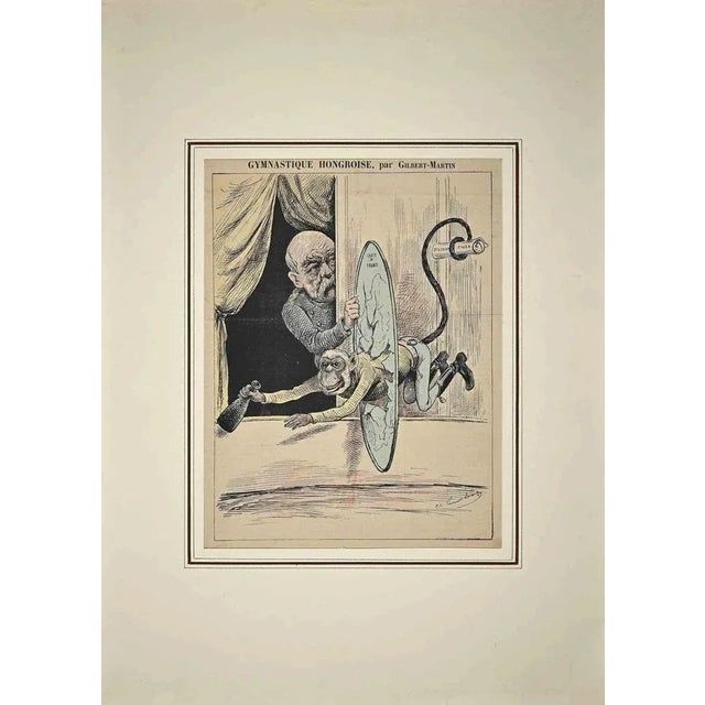 Charles Gilbert-Martin, Gymnastique Hongroise, par Gilbert-Martin, Original Lithograph, 1888 For Sale - Image 3 of 3