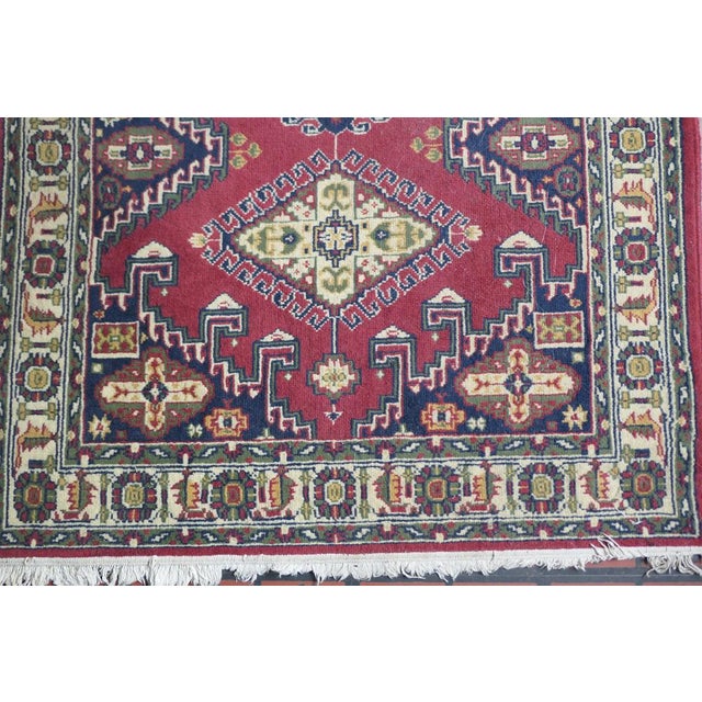 Textile Vintage Tree of Life Pattern Wool Carpet, Rug, 1950s For Sale - Image 7 of 8