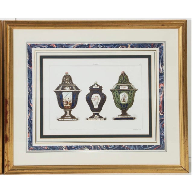 Set of 9 Edouard Garnier Framed Lithograph Prints of Sevres Porcelain For Sale - Image 4 of 8