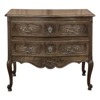 Antique Country French Regence Walnut Commode For Sale