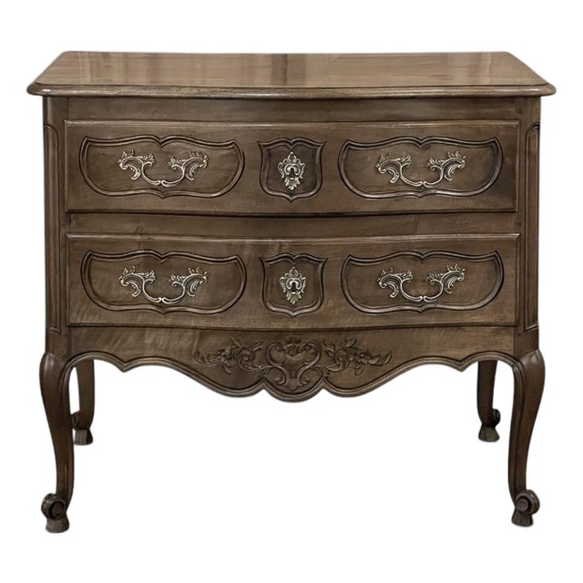 Antique Country French Regence Walnut Commode For Sale