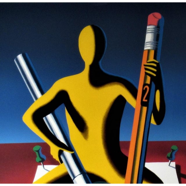 Early 21st Century Mark Kostabi, Careful Whit That Ax, Eugene, 2001 For Sale - Image 5 of 8