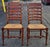 Late 20th Century Set of Six English Oak Faux Bamboo Mahogany Six-Splat Ladder Back Chairs With Rush Seats For Sale - Image 10 of 13