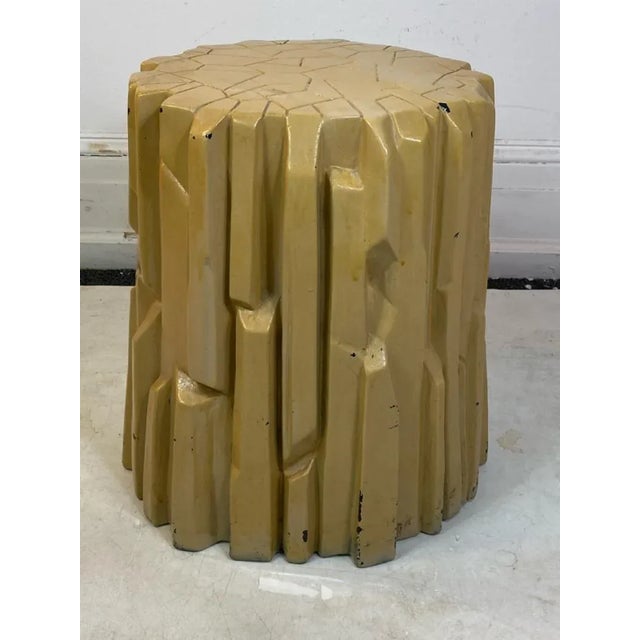 Interesting Plaster Abstract Pedestal Designed In The 1970's In The Manner Of Giacometti.