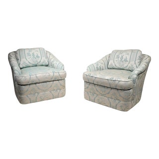 Pr. Vintage Drexel Barrel Chairs For Sale