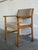 Oak Armchair With Upholstered Seat Danish Mid-Century Modern Vintage For Sale - Image 9 of 11