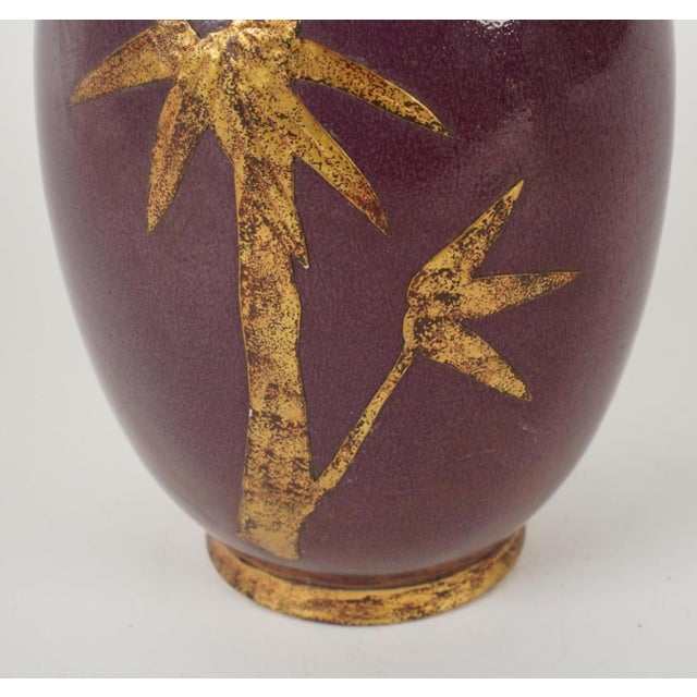1920s Antique Art Deco Japanese Gilt Porcelain Vase For Sale - Image 5 of 6