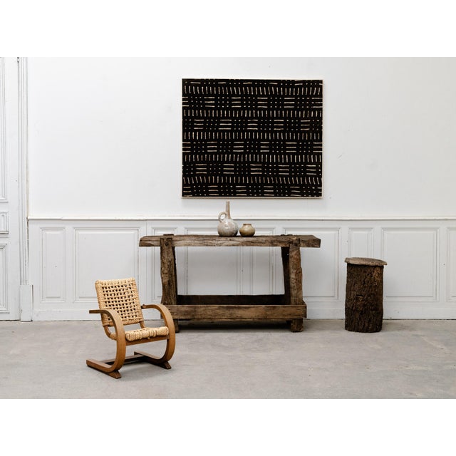Rare Audoux et Minet demonstration chair made in a child's size. It features the duo's iconic lines, with a bentwood frame...