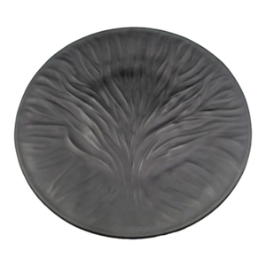 Art Deco Lalique Crystal France Algues Noir Tree of Life Plate - 11" - Signed