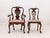 Associated Pair of Queen Anne Style Mahogany Chairs, one armchair and one side chair on cabriole legs terminating in ball...