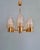 Mid-Century Modern Brass Chandelier with Amber Bubble Glass Globes, 1970s For Sale - Image 3 of 18