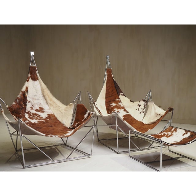 Mid-Century Modern David Lounge Set by Odile Mir for Prisunic, 1972, Set of 3 For Sale - Image 3 of 14