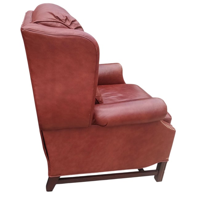 Chestnut MotionCraft Model 1760 Attorney Full Grain Leather Recliner For Sale - Image 8 of 10