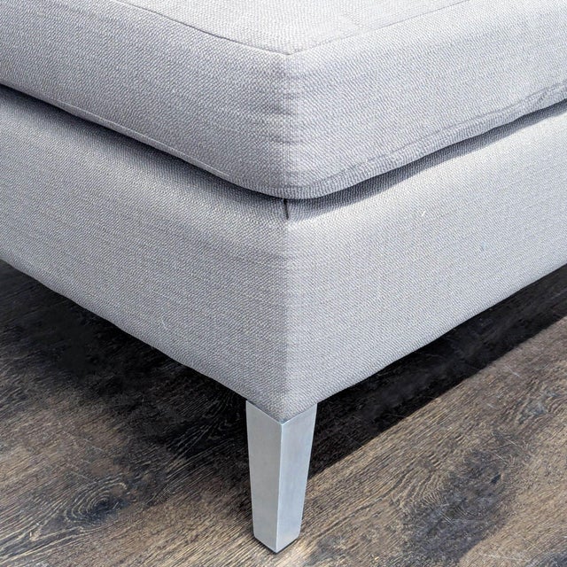 Cb2 Cielo Modern Gray Lounge Chair With Metal Legs For Sale In San Francisco - Image 6 of 8