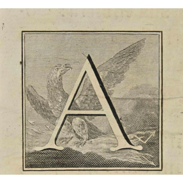Letter of the Alphabet A, from the series "Antiquities of Herculaneum", is an etching on paper realized by Luigi...
