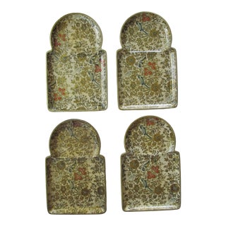 Vintage Chinoiserie Papier Mache Trays- 4 Pieces For Sale