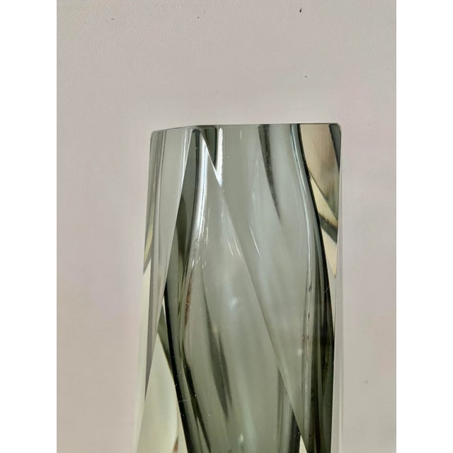 Wonderful Murano vase, made by Flavio Poli with the famous Sommerso technique and strongly faceted glass. The vase has...
