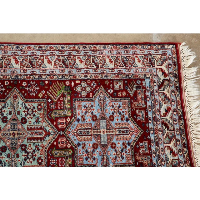 Early 21st Century Indo Shirvan Style Hand Knotted Wool Rug For Sale - Image 5 of 13