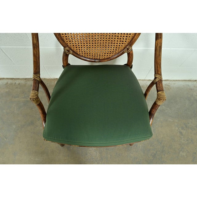 Wood McGuire Hollywood Regency Organic Modern Bamboo and Cane Armchairs, Pair For Sale - Image 7 of 16
