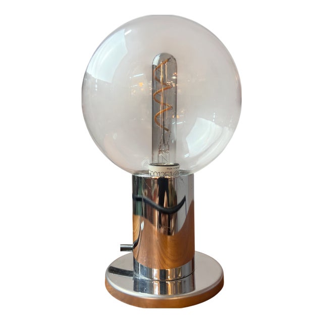 Large Globe Chrome Table Lamp by Motoko Ishii for Staff For Sale