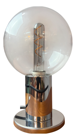 Large Globe Chrome Table Lamp by Motoko Ishii for Staff