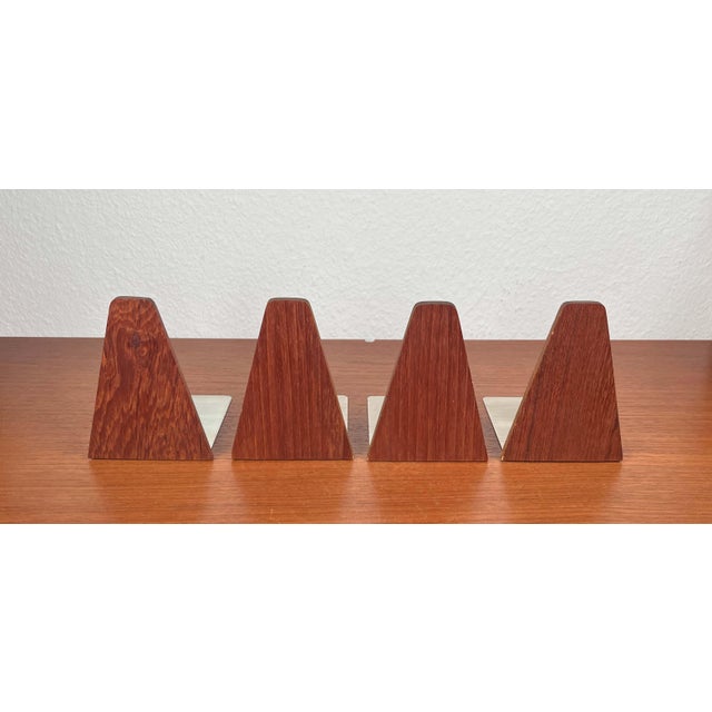 Mid-Century Modern Danish Bookends in Teak, 1960s, Set of 4 For Sale - Image 9 of 18