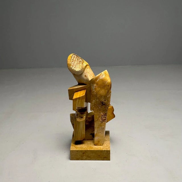 Mid-Century Modern Mid-Century Modern Abstract Marble Sculpture / Statue, Signed and Dated, 1983 For Sale - Image 3 of 12