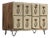 Vintage Eight-Drawer Wooden Card Catalog–Style Cabinet on Hairpin Legs For Sale
