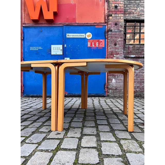Semicircular Dining Table in Grey Beech by Rud Thygesen & Johnny Sørensen for Farstrup For Sale - Image 3 of 11
