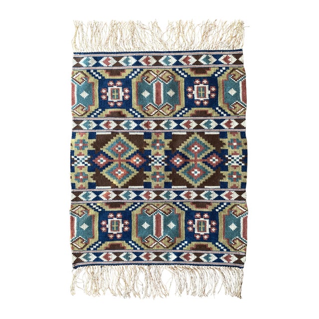 Swedish Folk Art Hand-Crafted Röllakan Tapestry, 19th Century For Sale